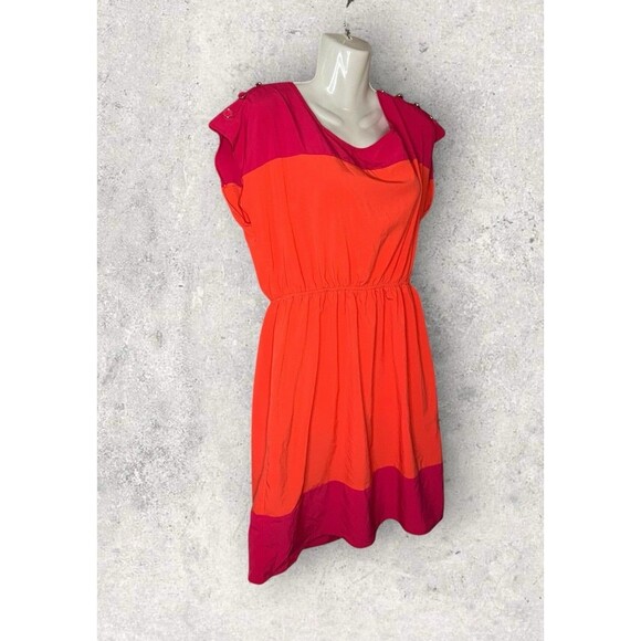 Soprano Women's Size Size M/L Firecracker Colorblock Knee Length Shift Dress - Picture 2 of 5